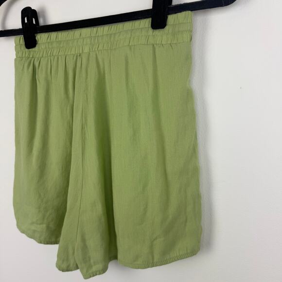 Princess Polly Womens Pull-On Adjustable Drawstring Lined Lime Green Shorts 4 - Picture 5 of 10